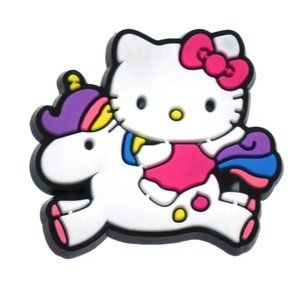 Hello unicorn Kitty Croc Charm